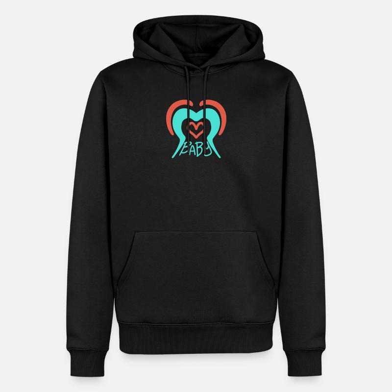 Bébé - Sweat à capuche Premium bio Homme - noir