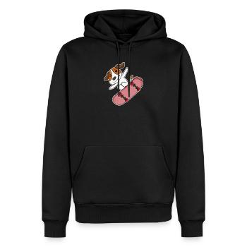 Berger belge - Sweat à capuche Premium bio Homme - noir - Devant - Nico (187cm)