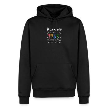1965 - Jahrgang 1965 - Männer Premium Bio Hoodie - Schwarz - Vorne - Nico (187cm)