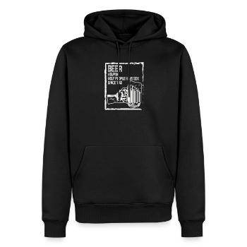 Beer Drinker Beer Drinking Booze Tour Men - Men’s Premium Organic Hoodie - black - Front - Nico (187cm)