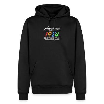 1984 - Né en 1984 - Fantastique depuis 1984 - Sweat à capuche Premium bio Homme - noir - Devant - Nico (187cm)