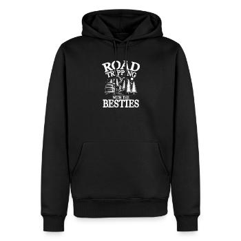 road tripping with the besties - Männer Premium Bio Hoodie - Schwarz - Vorne - Nico (187cm)