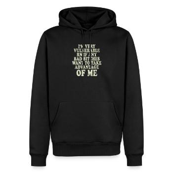 I'm Very Vulnerable RN - Männer Premium Bio Hoodie - Schwarz - Vorne - Nico (187cm)
