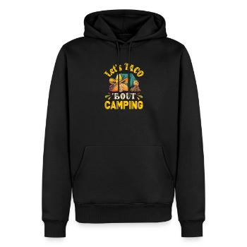 Tacos à propos de Camping Funny Glamping - Sweat à capuche Premium bio Homme - noir - Devant - Nico (187cm)