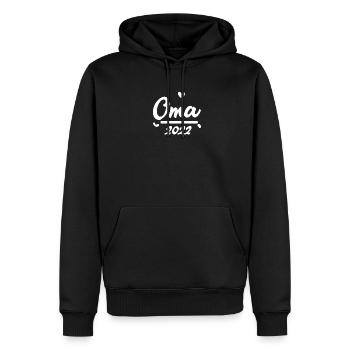 Oma 2023 Schwangerschaft verkünden - Männer Premium Bio Hoodie - Schwarz - Vorne - Nico (187cm)