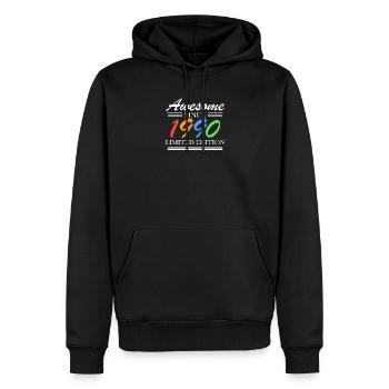 1990 - Jahrgang 1990 - Fantastisch seit 1990 - Männer Premium Bio Hoodie - Schwarz - Vorne - Nico (187cm)