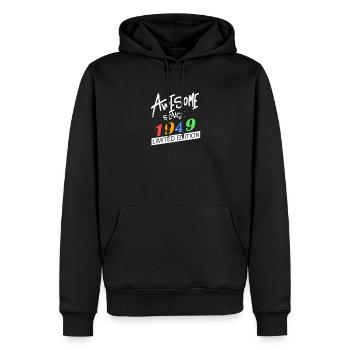 1949 - Jahrgang 1949 - Fantastisch seit 1949 - Männer Premium Bio Hoodie - Schwarz - Vorne - Nico (187cm)