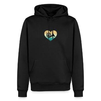 Hornist liebt Horn Waldhorn spielen im Orchester - Männer Premium Bio Hoodie - Schwarz - Vorne - Nico (187cm)
