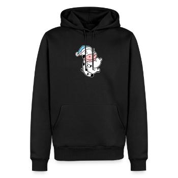 Cow Baby - Men’s Premium Organic Hoodie - black - Front - Nico (187cm)