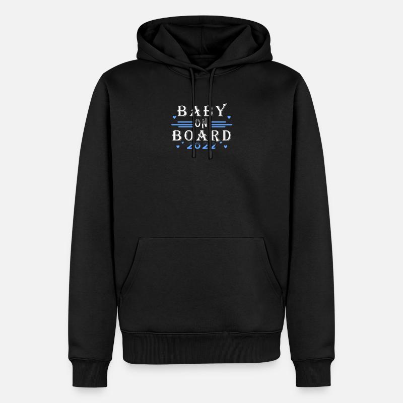 Bébé 2022 - Naissance Enceinte 2022 - Sweat à capuche Premium bio Homme - noir