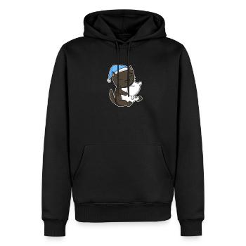 Katze Katzenrasse Havana - Männer Premium Bio Hoodie - Schwarz - Vorne - Nico (187cm)
