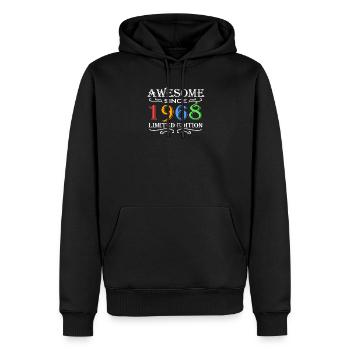 1968 - Jahrgang 1968 - Männer Premium Bio Hoodie - Schwarz - Vorne - Nico (187cm)