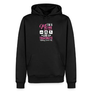 Ich Bin Eine Mutter Und Ein Triathlet - Männer Premium Bio Hoodie - Schwarz - Vorne - Nico (187cm)