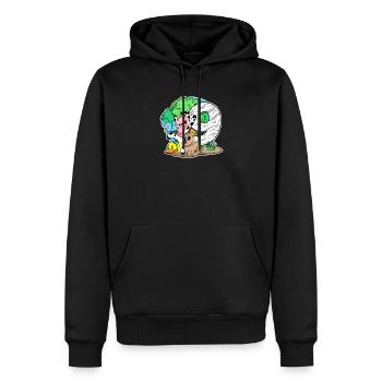 9. Geburtstag Niedliche Tiere 9 Jahre alt - Männer Premium Bio Hoodie - Schwarz - Vorne - Nico (187cm)