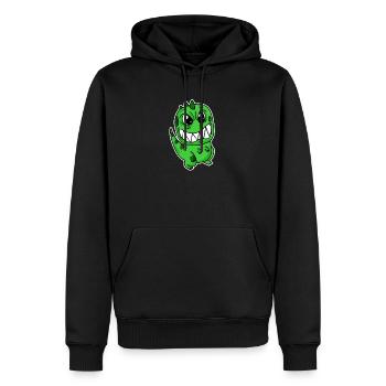 Wütender kleiner Dinosaurier - Männer Premium Bio Hoodie - Schwarz - Vorne - Nico (187cm)