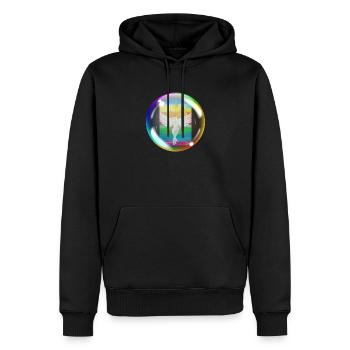 Rainbow Angel of Love Sonja Ariel von Staden - Men’s Premium Organic Hoodie - black - Front - Nico (187cm)