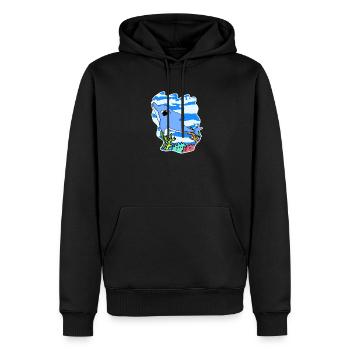 Dauphin - Mammifère Animal marin Environnement de conservation de la nature - Sweat à capuche Premium bio Homme - noir - Devant - Nico (187cm)