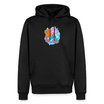 Mädchen 10 Jahre alt 10. Geburtstag Meerjungfrau - Männer Premium Bio Hoodie - Schwarz - Vorne - Nico (187cm)