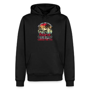La légende est officiellement retirée - Sweat à capuche Premium bio Homme - noir - Devant - Nico (187cm)