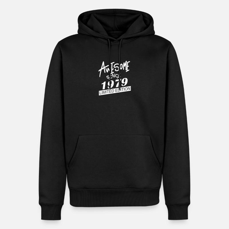 1979 - Sweat à capuche Premium bio Homme - noir