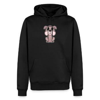 Propriétaire de chien carlin - Sweat à capuche Premium bio Homme - noir - Devant - Nico (187cm)