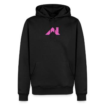 Toit de la maison - Sweat à capuche Premium bio Homme - noir - Devant - Nico (187cm)