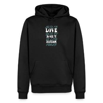Advocate Love Support Accept Be Kind - Männer Premium Bio Hoodie - Schwarz - Vorne - Nico (187cm)