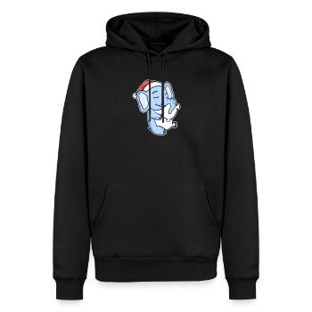 Eléphant Noël Sommeil Sommeil Sommeil Sommeil - Sweat à capuche Premium bio Homme - noir - Devant - Nico (187cm)