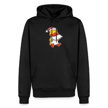 Canard Noël Sommeil Sommeil Sommeil - Sweat à capuche Premium bio Homme - noir - Devant - Nico (187cm)