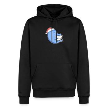 Dauphin Noël Sommeil Sommeil Sommeil Sommeil - Sweat à capuche Premium bio Homme - noir - Devant - Nico (187cm)