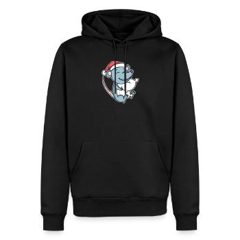 Mouse Christmas Sleep Sleep Sleep Sleep - Men’s Premium Organic Hoodie - black - Front - Nico (187cm)