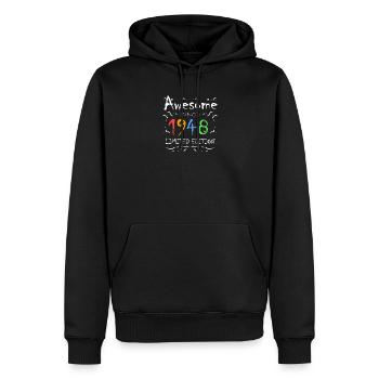 1948 - Jahrgang 1948 - Geburtsjahr 1948 - Männer Premium Bio Hoodie - Schwarz - Vorne - Nico (187cm)