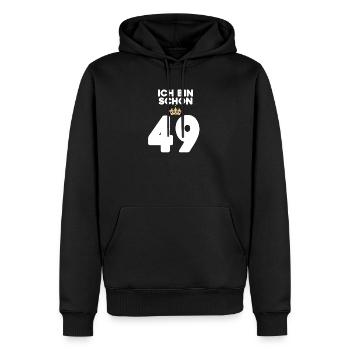 49 Geburtstag - 49 Jahre mit Krone - Männer Premium Bio Hoodie - Schwarz - Vorne - Nico (187cm)