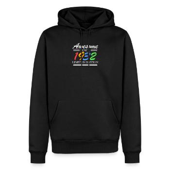 1932 - Jahrgang 1932 - Fantastisch seit 1932 - Männer Premium Bio Hoodie - Schwarz - Vorne - Nico (187cm)