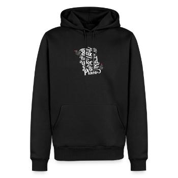 Bake the World a Better Place - Baking Lovers - Men’s Premium Organic Hoodie - black - Front - Nico (187cm)