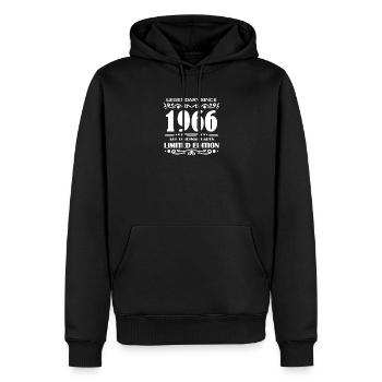 1966 - Jahrgang 1966 - Männer Premium Bio Hoodie - Schwarz - Vorne - Nico (187cm)