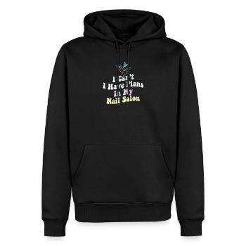 Ich Kann Nicht Habe Pläne In Meinem Nagelstudio - Männer Premium Bio Hoodie - Schwarz - Vorne - Nico (187cm)