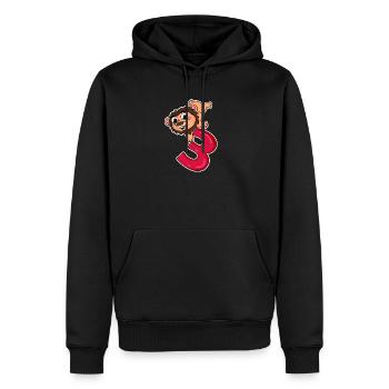 3 Jahre alt - 3 Geburtstag mit Tier Motiv - Männer Premium Bio Hoodie - Schwarz - Vorne - Nico (187cm)