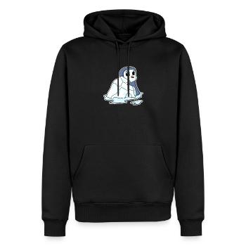 Manchots Manchots Oiseaux de mer Oiseaux de mer - Sweat à capuche Premium bio Homme - noir - Devant - Nico (187cm)