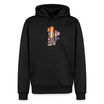 1 Jahre alt - 1 Geburtstag mit Tier Motiv - Männer Premium Bio Hoodie - Schwarz - Vorne - Nico (187cm)