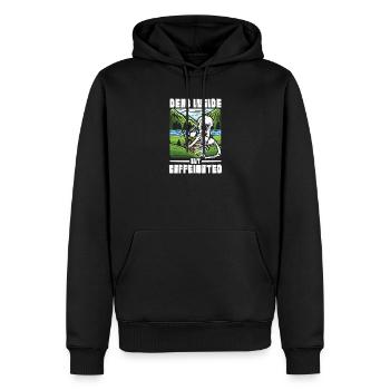 Dead inside but caffeinated - Männer Premium Bio Hoodie - Schwarz - Vorne - Nico (187cm)