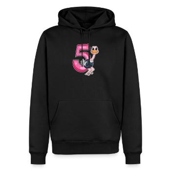 5 Jahre alt - 5. Geburtstag mit Tier Motiv - Männer Premium Bio Hoodie - Schwarz - Vorne - Nico (187cm)