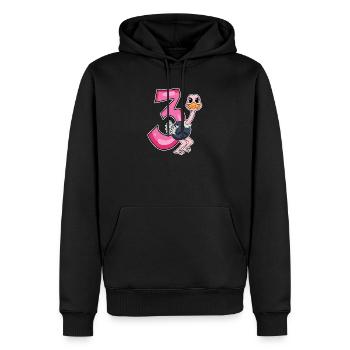 3 Jahre alt - 3. Geburtstag mit Tier Motiv - Männer Premium Bio Hoodie - Schwarz - Vorne - Nico (187cm)