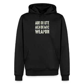 Arme académique absolue des étudiants - Sweat à capuche Premium bio Homme - noir - Devant - Nico (187cm)