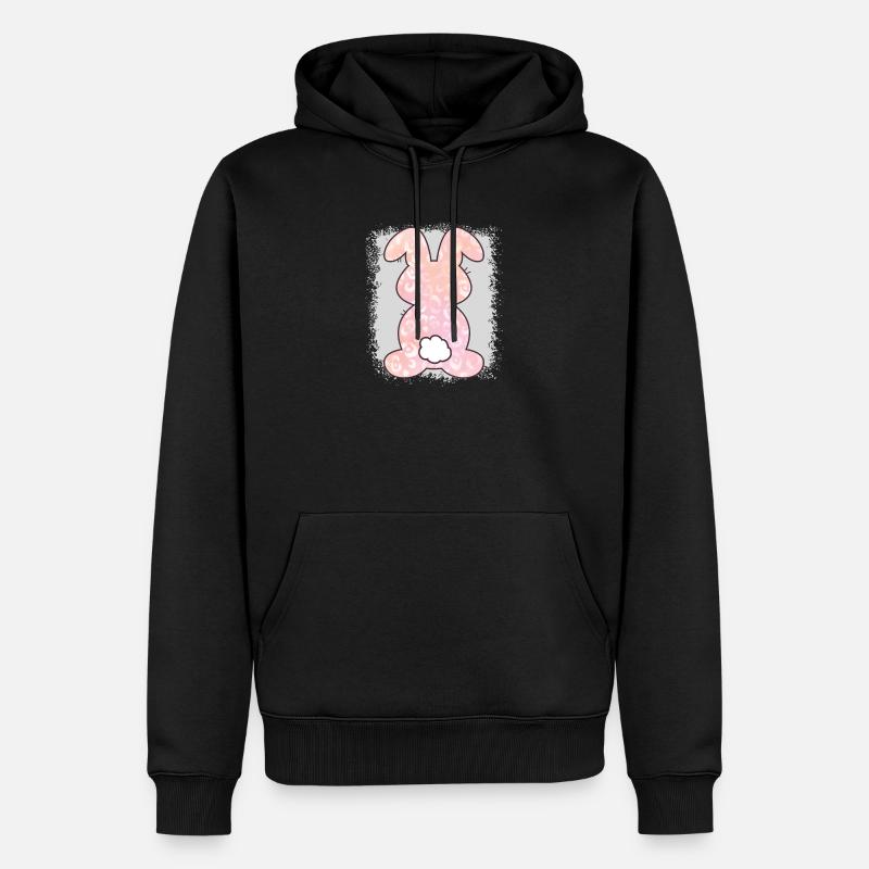 Leopard Print Bleached Easter - Men’s Premium Organic Hoodie - black