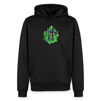 Garçon 3 ans 3ème anniversaire Garçon Ninja Green - Sweat à capuche Premium bio Homme - noir - Devant - Nico (187cm)