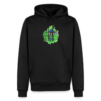Garçon 9 ans 9ème anniversaire Garçon Ninja Green - Sweat à capuche Premium bio Homme - noir - Devant - Nico (187cm)