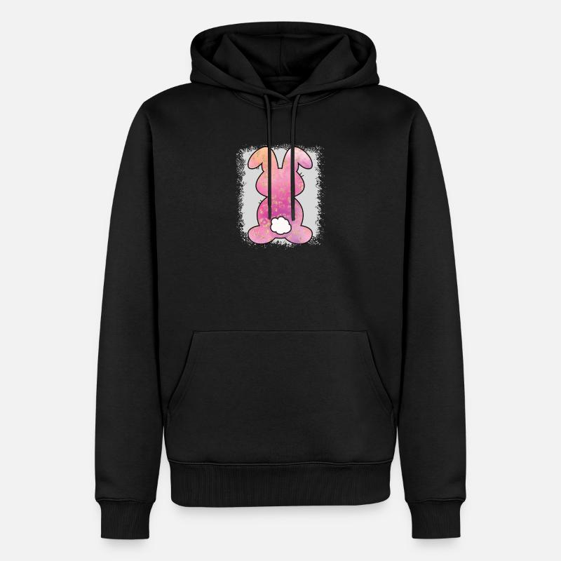 Leopard Print Bleached Easter - Men’s Premium Organic Hoodie - black