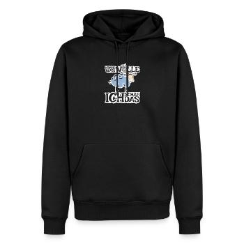 Komme was Wolle ich Schaf das - Männer Premium Bio Hoodie - Schwarz - Vorne - Nico (187cm)