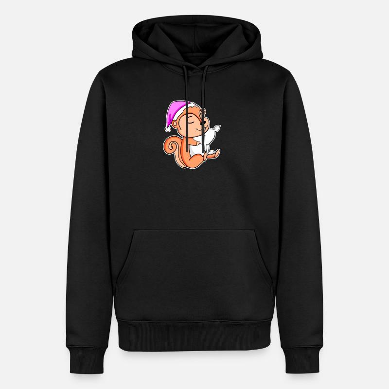 Eichhörnchen - Männer Premium Bio Hoodie - Schwarz
